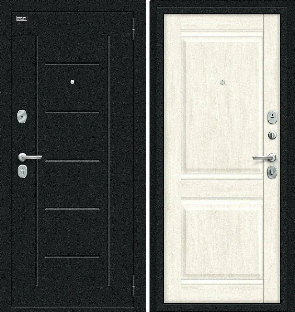 Дверь Браво Некст Kale Букле черное/Nordic Oak DIS006731