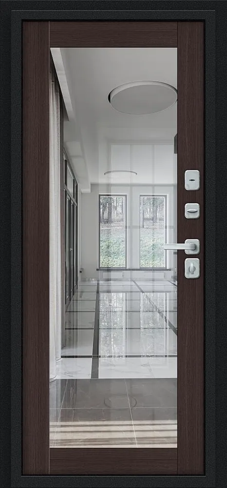 Товар Дверь Thermo Флэш МФ/BChrome Букле черное/Wenge Melinga BR6216